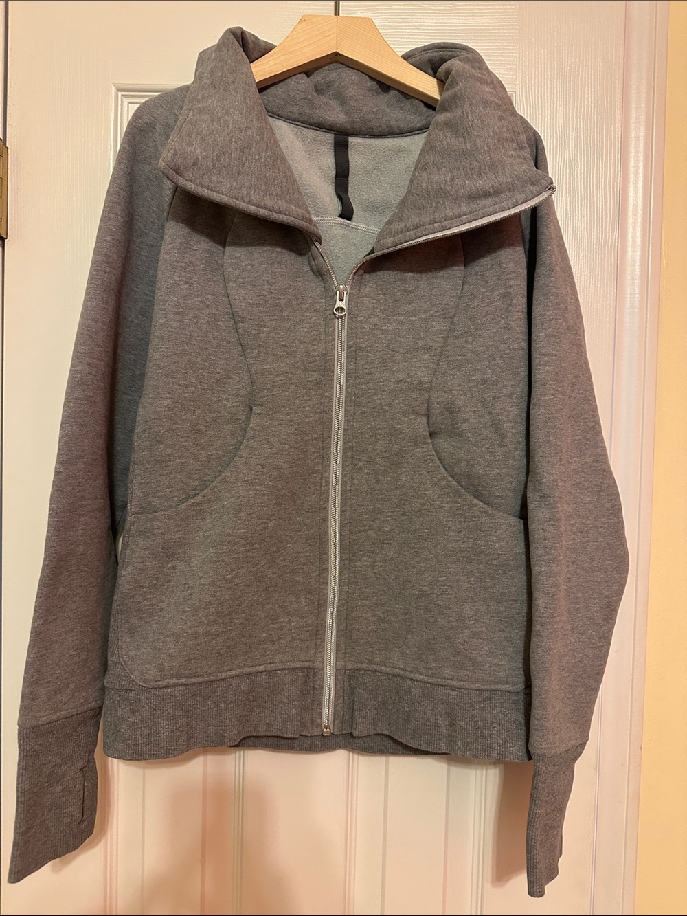 lululemon athletica Heather Gray Zip-Front Scuba Jacket